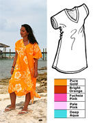 Androsia Caftan Voile Mid-Calf Length - Women's - Bahamas Souvenir