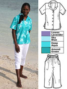 Androsia Cotton Camp Shirt - Women's - Bahamas Souvenir